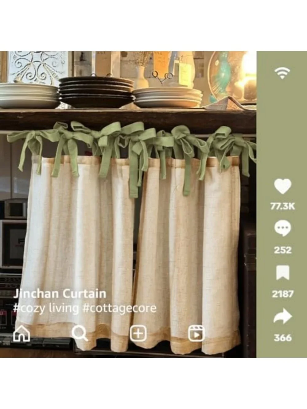 Linen Kitchen Tier Curtains 24